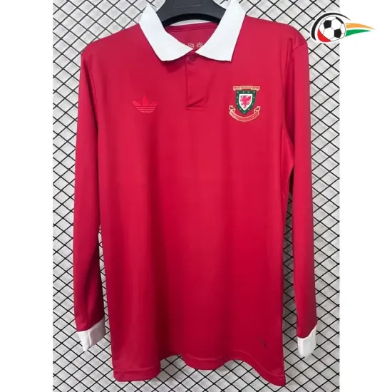 Camisa Gales 150 Edição De Aniversário 2026 Vermelho Manga Longa