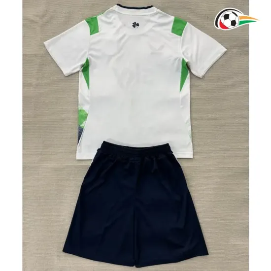 Camisa Reserva Infantil Irland Copa do Mundo 2026 Branco/Verde Claro