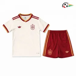 Camisa Reserva Infantil España Copa do Mundo 2026 Branco/Vermelho