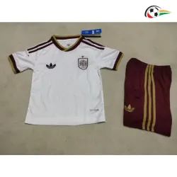 Camisa Reserva Infantil España Copa do Mundo 2026 Branco/Vermelho