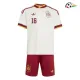 Camisa Reserva Infantil Rodrigo 16 España Copa do Mundo 2026 Branco/Vermelho