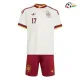 Camisa Reserva Infantil Williams Jr 17 España Copa do Mundo 2026 Branco/Vermelho