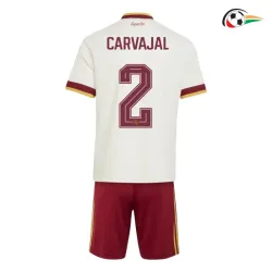 Camisa Reserva Infantil Carvajal 2 España Copa do Mundo 2026 Branco/Vermelho