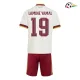 Camisa Reserva Infantil Lamine Yamal 19 España Copa do Mundo 2026 Branco/Vermelho