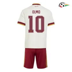 Camisa Reserva Infantil Olmo 10 España Copa do Mundo 2026 Branco/Vermelho