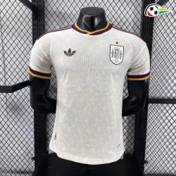 Camisa Reserva Versão Jogador España Copa do Mundo 2026 Branco/Vermelho