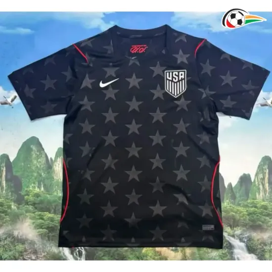 Camisa Reserva EE.UU Copa do Mundo 2026 Preto Obsidiana