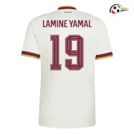 Camisa Reserva Lamine Yamal 19 España Copa do Mundo 2026 Branco/Vermelho