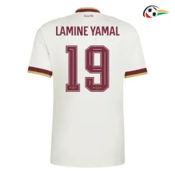 Camisa Reserva Lamine Yamal 19 España Copa do Mundo 2026 Branco/Vermelho