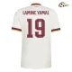 Camisa Reserva Lamine Yamal 19 España Copa do Mundo 2026 Branco/Vermelho