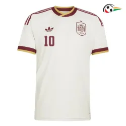 Camisa Reserva Olmo 10 España Copa do Mundo 2026 Branco/Vermelho