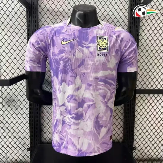 Camisa Reserva Versão Jogador Corea del Sur Copa do Mundo 2026 Roxo Claro