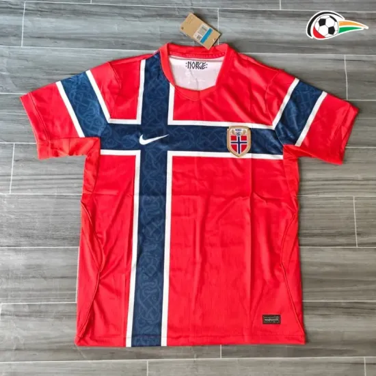 Camisa Titular Noruega Copa do Mundo 2026 Vermelho/Azul