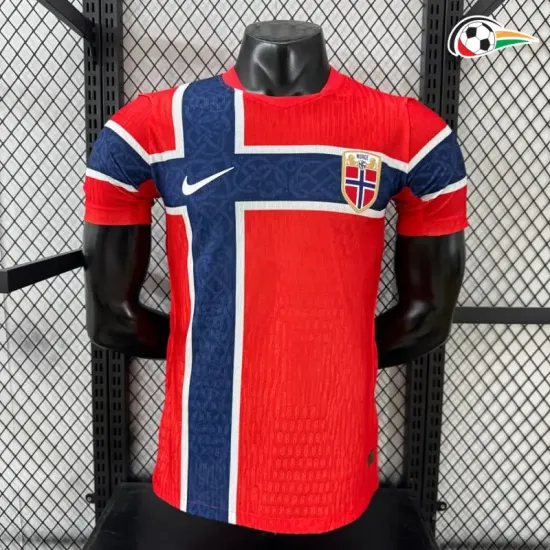 Camisa Titular Versão Jogador Noruega Copa do Mundo 2026 Vermelho/Azul