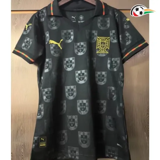 Camisa Feminina Portugal 2026 Edição Especial Preto