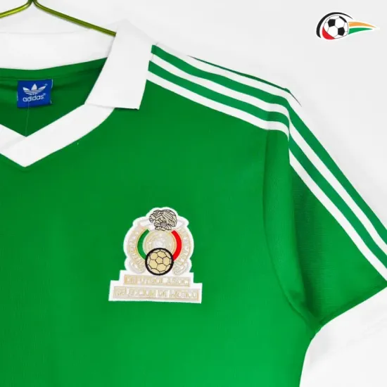 Camisa Retrô Titular México 1986 Verde