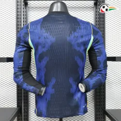 Camisa Reserva Versão Jogador Brasil Copa do Mundo 2026 Azul Manga Longa