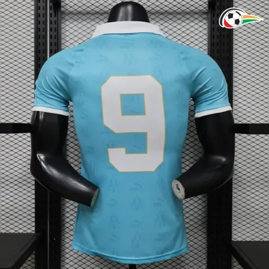 Camisa Retrô Versão Jogador 9 Olympique Marsella 2026/2027 Azul Claro
