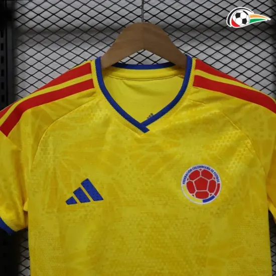 Camisa Curta Titular Versão Jogador Feminina Colombia Copa do Mundo 2026 Amarelo