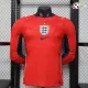 Camisa Reserva Versão Jogador Inglaterra Copa do Mundo 2026 Vermelho Manga Longa