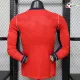 Camisa Reserva Versão Jogador Inglaterra Copa do Mundo 2026 Vermelho Manga Longa