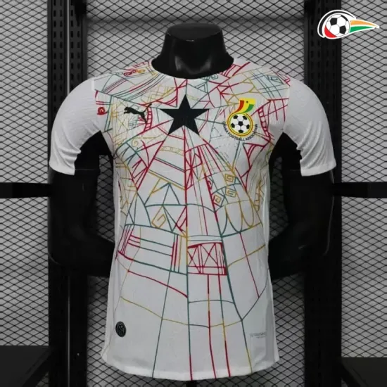 Camisa Titular Versão Jogador Ghana Copa do Mundo 2026 Branco
