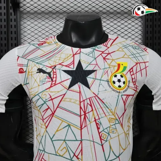 Camisa Titular Versão Jogador Ghana Copa do Mundo 2026 Branco