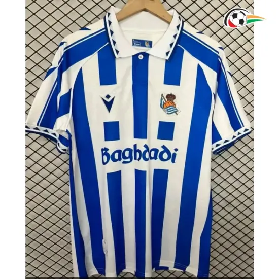 Camisa Retrô Real Sociedad 2025/2026 Azul/Branco