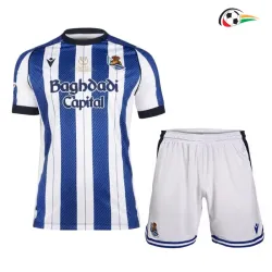Camisa Titular Infantil Real Sociedad 2025/2026 Edição Final da Copa do Rei Azul/Branco