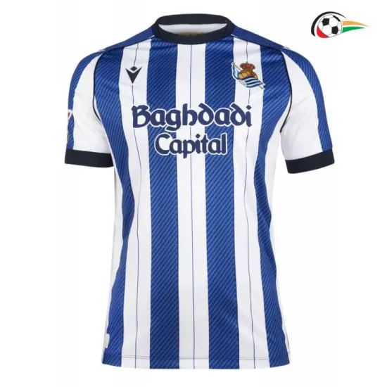 Camisa Titular Real Sociedad 2025/2026 Azul/Branco