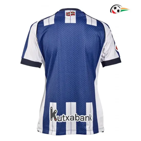 Camisa Titular Real Sociedad 2025/2026 Edição Final da Copa do Rei Azul/Branco