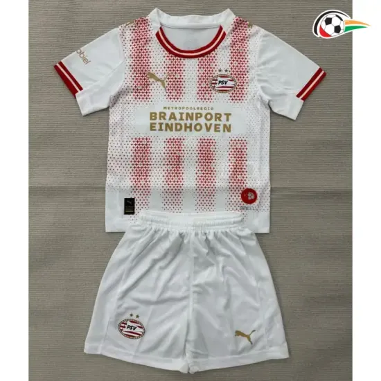 Camisa 4 Infantil PSV Eindhoven 2025/2026 Branco/Vermelho