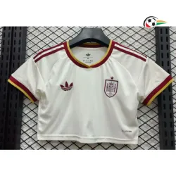 Camisa Curta Reserva Versão Jogador Feminina España Copa do Mundo 2026 Amarelo
