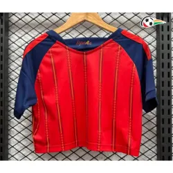 Camisa Curta Titular Versão Jogador Feminina España Copa do Mundo 2026 Amarelo