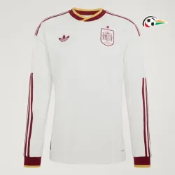 Camisa Reserva España Copa do Mundo 2026 Branco Manga Longa