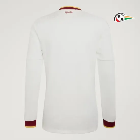 Camisa Reserva España Copa do Mundo 2026 Branco Manga Longa