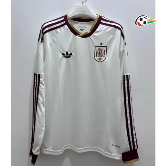 Camisa Reserva España Copa do Mundo 2026 Branco Manga Longa