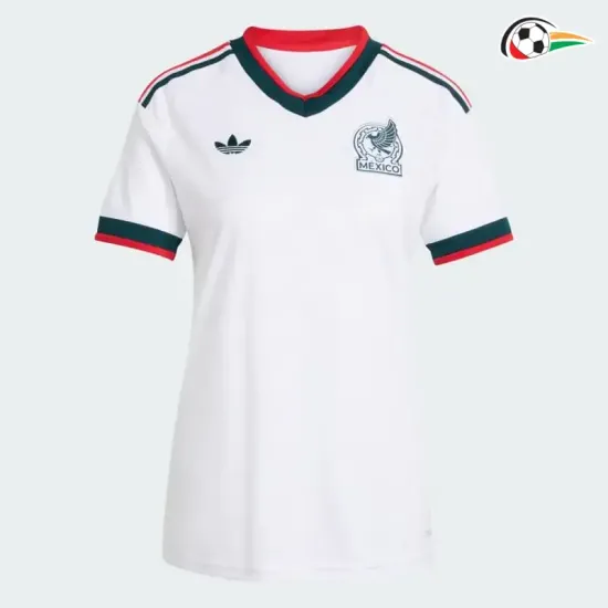 Camisa Reserva Versão Feminina México Copa do Mundo 2026 Branco