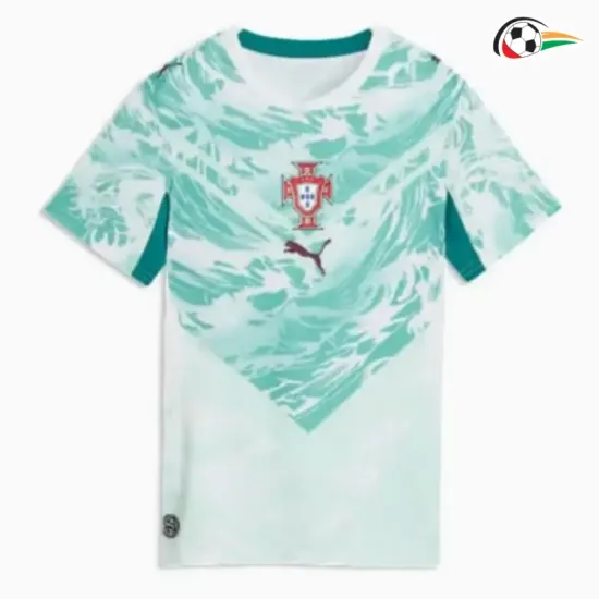 Camisa Reserva Versão Feminina Portugal Copa do Mundo 2026 Verde/Branco