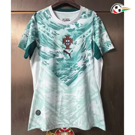 Camisa Reserva Versão Feminina Portugal Copa do Mundo 2026 Verde/Branco
