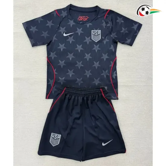 Camisa Reserva Infantil EE.UU Copa do Mundo 2026 Preto