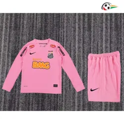 Camisa Retrô Infantil Santos FC 2013 Rosa Manga Longa