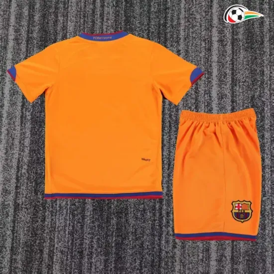 Camisa Retrô Reserva Infantil Barcelona 2006/2007 Laranja