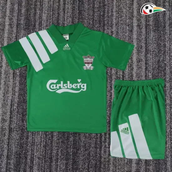 Camisa Retrô Reserva Infantil Liverpool 1992/1993 Verde