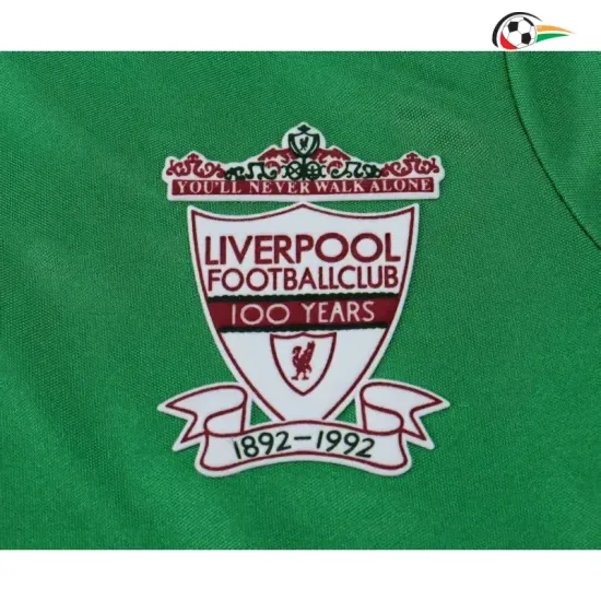 Camisa Retrô Reserva Infantil Liverpool 1992/1993 Verde