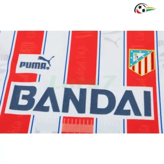 Camisa Retrô Titular Infantil Atletico de Madrid 1996/1997 Vermelho/Branco