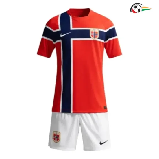 Camisa Titular Infantil Noruega Copa do Mundo 2026 Vermelho/Azul