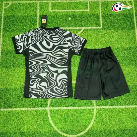 Camisa de Goleiro Infantil Brasil Hollywood Copa do Mundo 2026 Preto/Branco
