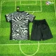 Camisa de Goleiro Infantil Brasil Hollywood Copa do Mundo 2026 Preto/Branco