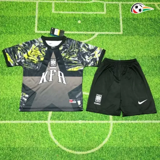 Camisa de Goleiro Infantil Corea del Sur Hollywood Copa do Mundo 2026 Preto/Cinza